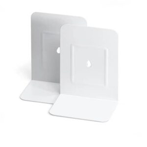 Lebez metal bookends in pack of 2 - white -