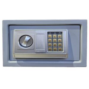 Security safe with electronic lock - 310x200x200 mm - grey -