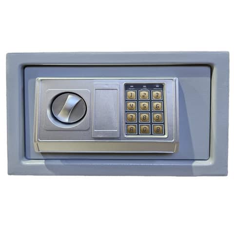 Cassaforte di sicurezza con chiusura elettronica - 310x200x200 mm - grigio -