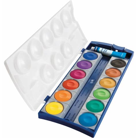 Acquarelli 735 Pelikan - 12 colori assortiti + tavolozza -