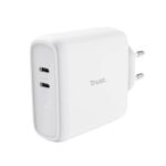 Alimentatore 2 porte USB-C 65W Trust Maxo - colore bianco -