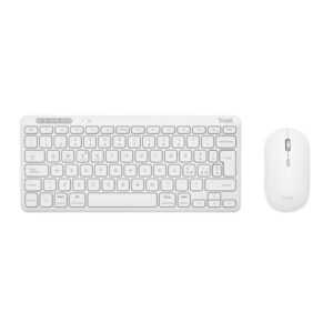 Set tastiera e mouse wireless con ricevitore Trust Lyra - bianco -
