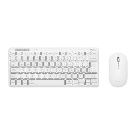 Set tastiera e mouse wireless con ricevitore Trust Lyra - bianco -