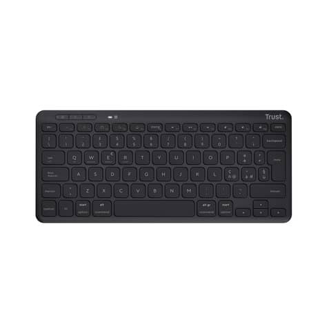 Tastiera wireless compatta multidispositivo Trust Lyra - nero -