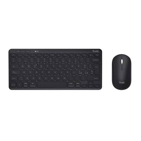 Trust Lyra wireless keyboard and mouse set with receiver black