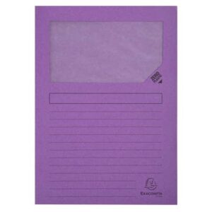 Cartelline con finestra Exacompta Forever® A4 cartoncino 120 g/m² lilla