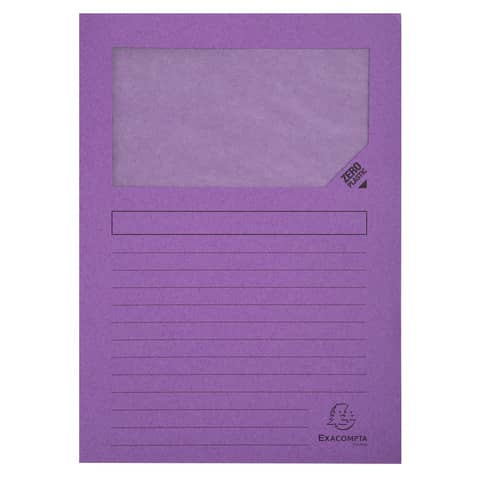 Cartelline con finestra Exacompta Forever® A4 cartoncino 120 g/m² lilla