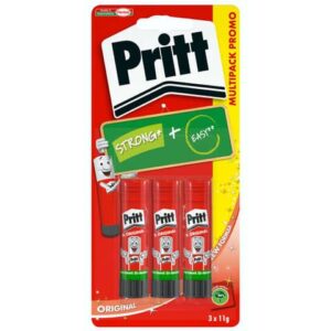 Colla stick Pritt Original 11 g in blister da 2+1 GRATIS