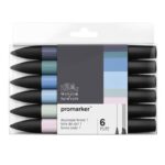 Pennarelli doppia punta Winsor&Newton Promarker - colori skyscape - conf.