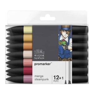 Pennarelli doppia punta Winsor&Newton Promarker 12 colori assortiti manga