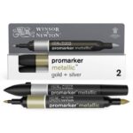 Pennarelli doppia punta Winsor&Newton - Promarker argento e oro - conf.