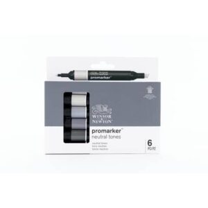 Pennarelli doppia punta Winsor&Newton Promarker 6 colori assortiti neutri -