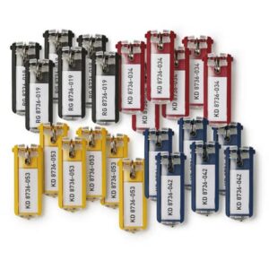 Portachiavi Durable Key Clip conf. 24 pz colori assortiti