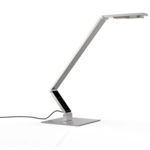 Lampada con base da tavolo lineare Luctra 680 lm argento metallizzato