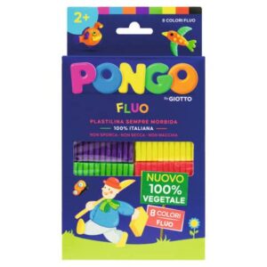 Panetti di plastilina 100% vegetale Pongo by Giotto 264 g conf. da 8 colori