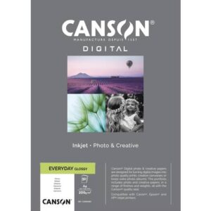 Carta fotografica liscia Canson Everyday Glossy A4 - 200 g/m2 - 50 ff