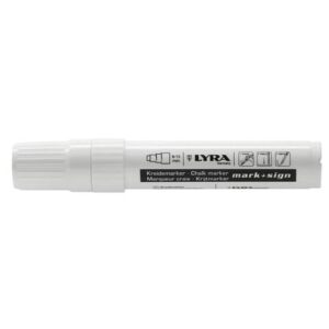 Marcatore a gesso liquido Lyra bianco p. piatta 8-15 mm