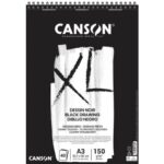 Blocco spiralato Canson Black XL nero 150 g/m² 40 fogli A3