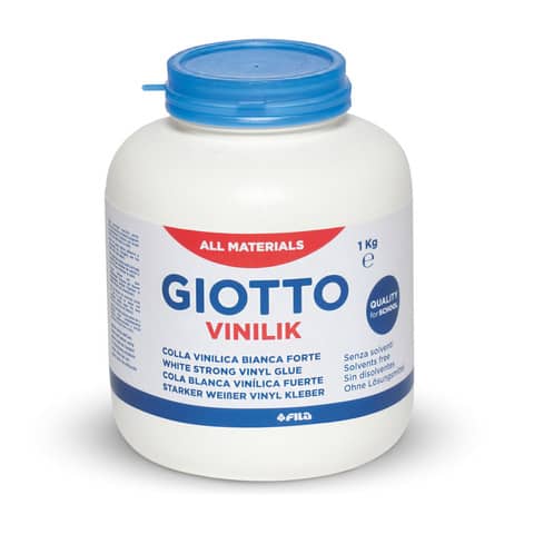 Colla vinilica forte Giotto Vinilik in barattolo 1 kg - colore bianco -