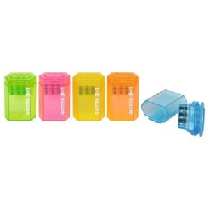 Temperamatite 3 in 1 Giotto colori assortiti - 3 fori - colori assortiti -