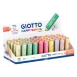 Espositore 40 gomme Giotto Happy Gomma colori assortiti pastello