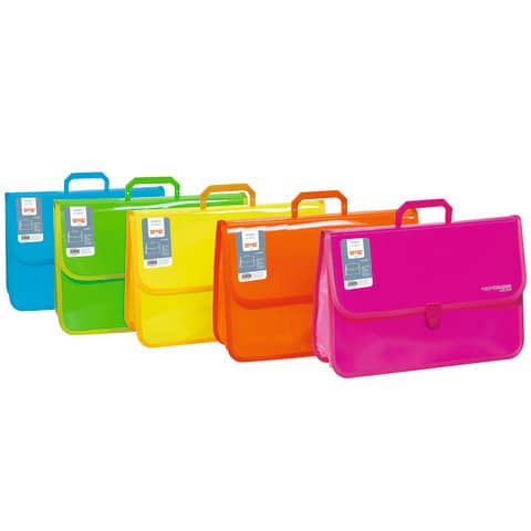 Bellows case 39x27 cm Arda Orna Fluo assorted colours -