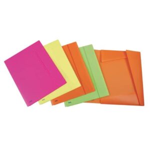 Cartella tre lembi con elastico Favorit Neon formato 33,5x42 cm dorso 2 cm