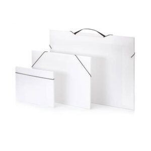 Favorit Portfolio poly-cardboard case in neutral PPL with elastic band 53x37x1 cm -