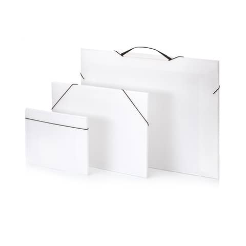 Valigetta polionda Favorit Portfolio in PPL neutro con elastico 53x37x1 cm -