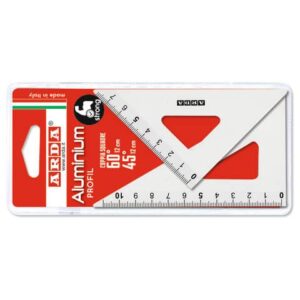 Set 2 squadre 12 cm da 45° + 60° Arda in alluminio