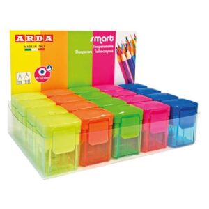 Display 20 Arda Smart Fluo Colours assorted 2-hole pencil sharpeners