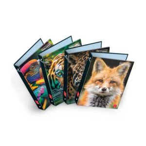 Raccoglitore ad anelli Pigna Animal - A4 27 x 32 cm 4 anelli Ø 30 mm dorso