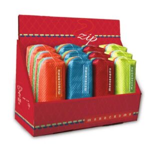 Espositore 12 astucci a 2 zip Pigna Monocromo colori assortiti -