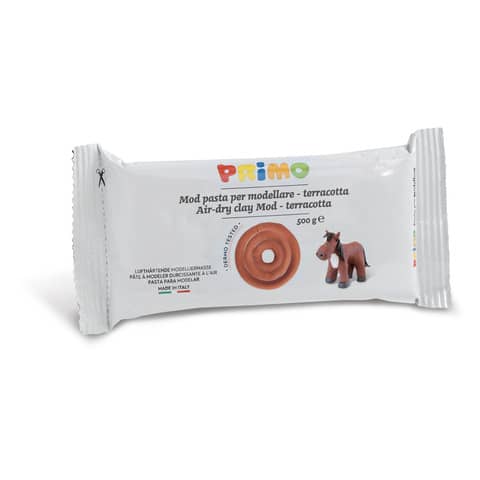 Pasta per modellare Primo panetto da 500 g - terracotta -