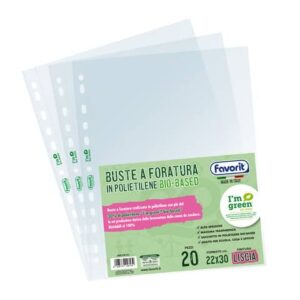 Buste a foratura universale Favorit banda laterale trasparente