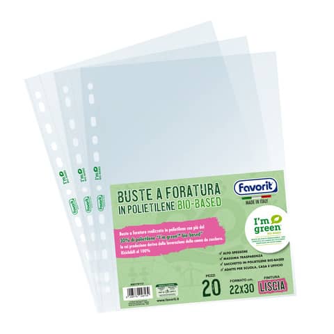 Favorit universal punched envelopes transparent side strip