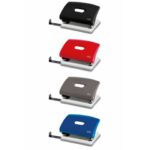 Perforatore 2 fori Lebez - 16 fogli - colori assortiti -