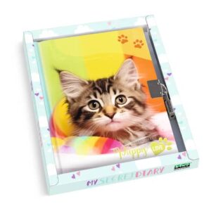 Secrets diary with padlock Lebez fantasy assorted puppies -