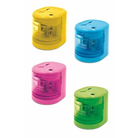 Lebez Cordless Pencil Sharpener - 2 holes in 4 assorted colours -