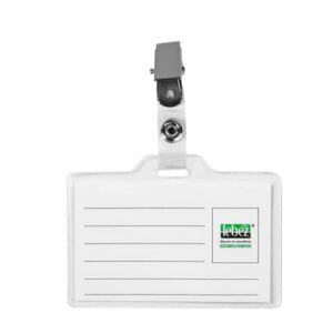 Portabadge con clip Lebez in PVC - conf. 50 pezzi -