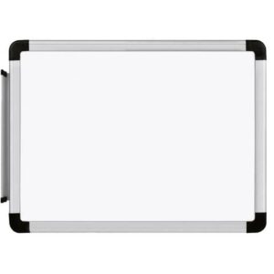 Lavagna magnetica bianca Lebez - cornice in alluminio - 45x60 cm -