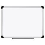 Lavagna magnetica bianca Lebez - cornice in alluminio - 60x90 cm -