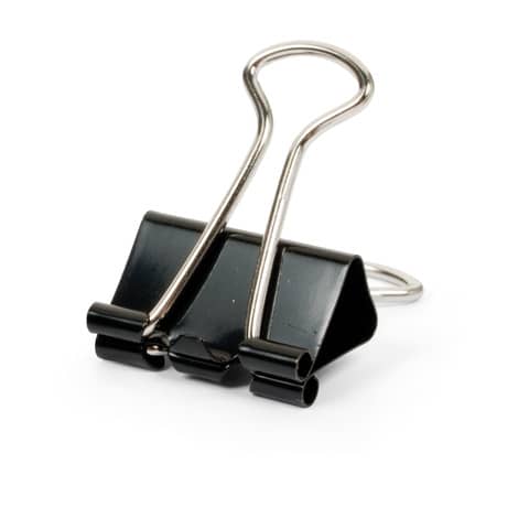 Molla double clips Lebez formato 19 mm - conf. da 12 pezzi -