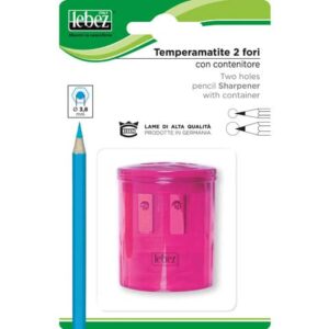 Temperamatite a 2 fori Lebez Trasparent con serbatoio - in blister -