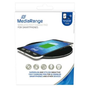 Media Range wireless charger for smartphones black