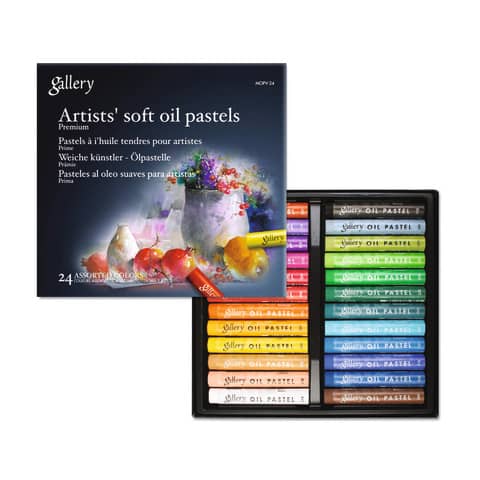 Pastelli a olio tondi per artisti Mungyo Gallery conf. 24 colori assortiti -