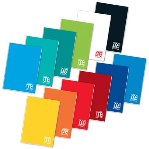 Quaderno One Color A5 - 80 g/m2 - 20+1 ff - 5 mm