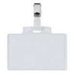 Targa portabadge con clip Sei Rota PASS 3E - formato 9,5x6 cm -