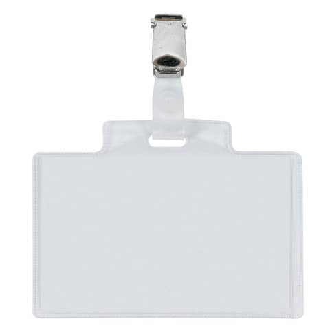 Targa portabadge con clip Sei Rota PASS 3E - formato 9,5x6 cm -
