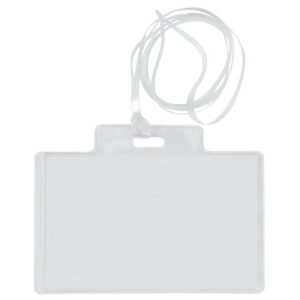 Targa portabadge con cordoncino Sei Rota formato 9,5x6 cm -